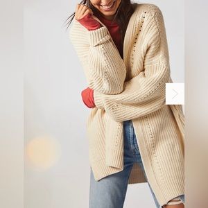 Free People Nightingale Cardigan in Cream.  size Large